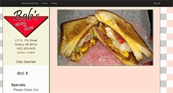 Desktop Screenshot of bobsgrillandcafe.com